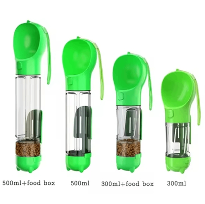 HydratePaw™ Dog Travel Water Bottle with Food Storage – Leak-Proof Pet Water Bottle for Hiking & Walks