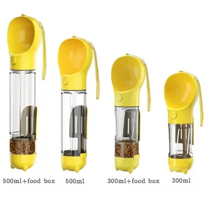 HydratePaw™ Dog Travel Water Bottle with Food Storage – Leak-Proof Pet Water Bottle for Hiking & Walks